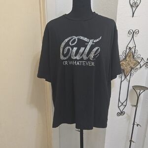 Black Graphic Tee - Cute or Whatever